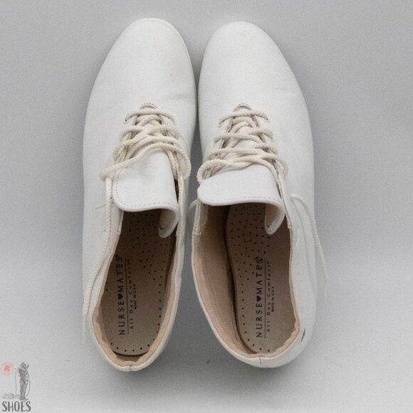 Nurse Mates Vintage White Leather Mid Top - Women's Size 7.5 - Picture 7 of 13